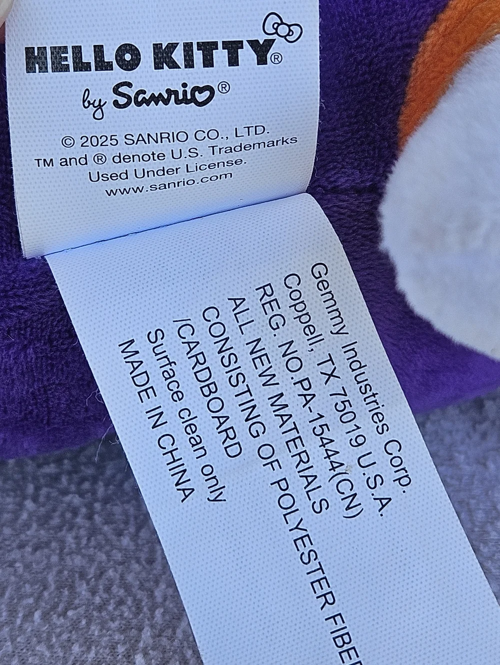 Gemmy Halloween Hello Kitty Cat Animated Side Stepper Purple Witch Plush 12
